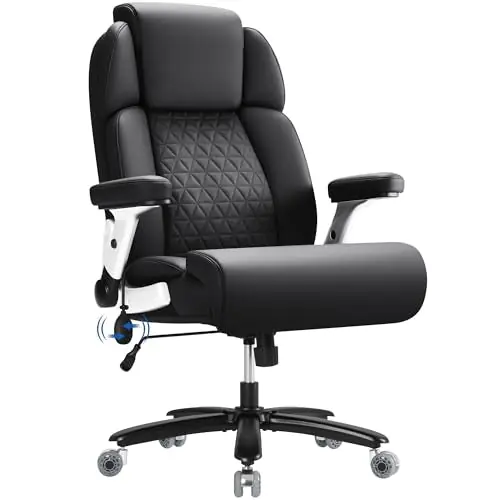 Furmax Heavy Duty Office Chair 500lbs, Big and Tall Gaming Chair with Adjustable Lumbar Support, Ergonomic High Back Computer Chair