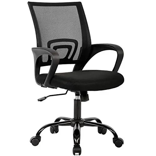 FDW Ergonomic Office Chair Home Desk Chair Task Mesh Computer Chair Gaming with Back Lumbar Support (Black)