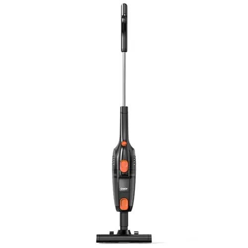 Candy Corded Stick Vacuum Cleaner, Powerful Suction Handheld Vacuum with One-Click Dust Disposal, 3-in-1 Use for Hard Floor, Ceramic Tile, 0.8 Liters Capacity, Easy Clean