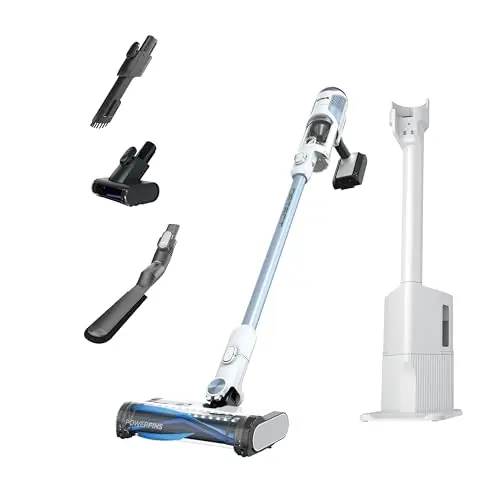 Shark Detect Clean & Empty Lightweight Cordless Vacuum Cleaner with Auto-Empty System HEPA Filter, Portable Handheld Attachment, Powerfins Brushroll Cloudy Blue IW4624