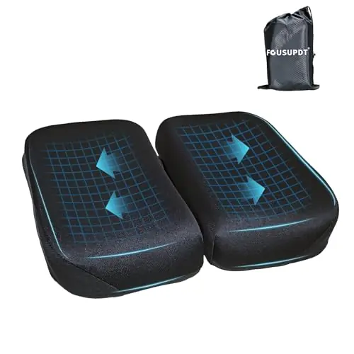 Adjustable Seat Cushion, Memory Foam Office Chair Cushion, Car Seat Cushion, Foldable Travel Cushion for Tailbone Pain, Sciatica Pain Relief (Medium)