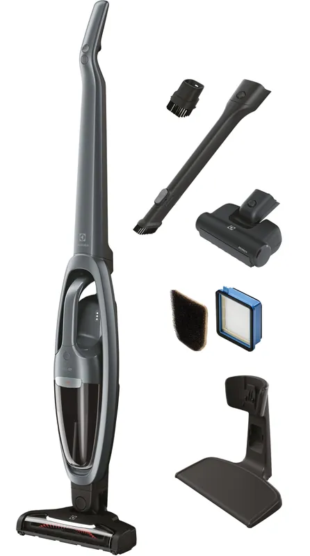 Electrolux WellQ7 Pet Cordless 2-in-1 Vacuum Cleaner with Motorized PetPro+ Nozzle for Easy Pet Hair Removal, 50-Minute Run Time, 2 Power Modes, Shale Gray