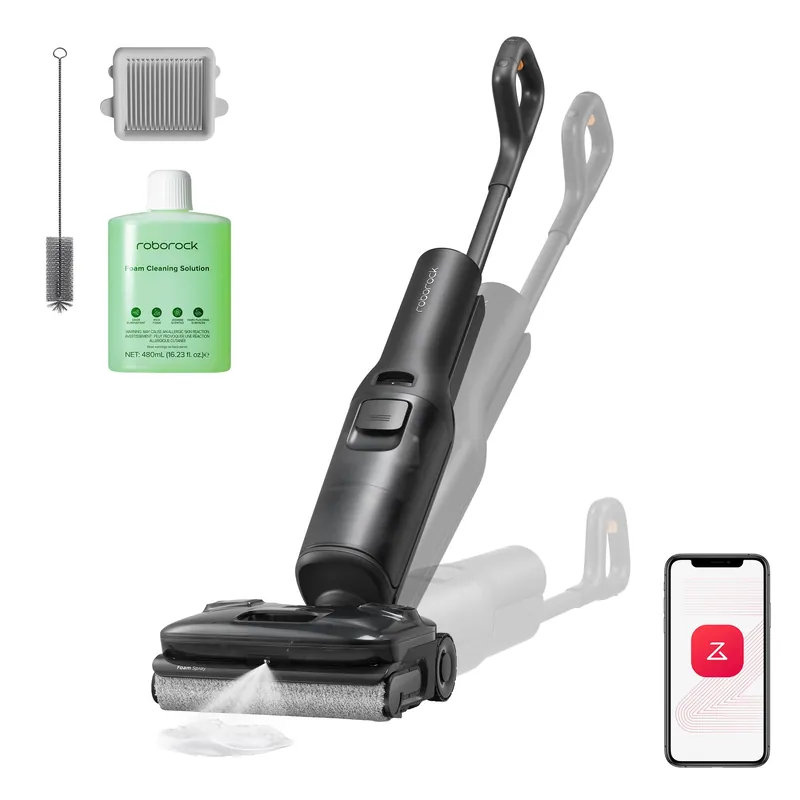 roborock F25 ACE Pro Foam Wet Dry Vacuum Cleaner, Cordless Vacuum Mop, 25000Pa Foam Spray Mop, 203°F Self-Cleaning Hard Floor Cleaner Machine for Tile Hardwood Floor Gentle Cleaning, 180° Lie Flat