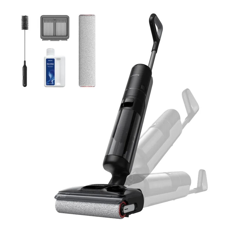 DREAME H12 Pro FlexReach Wet Dry Vacuum Cleaner, 0 Tangle Cordless Vacuum Mop All-in-One for Hard Floors, 180° Lie-Flat Floor Cleaner Machine with 194°F Hot Self-Cleaning, 50Mins Runtime