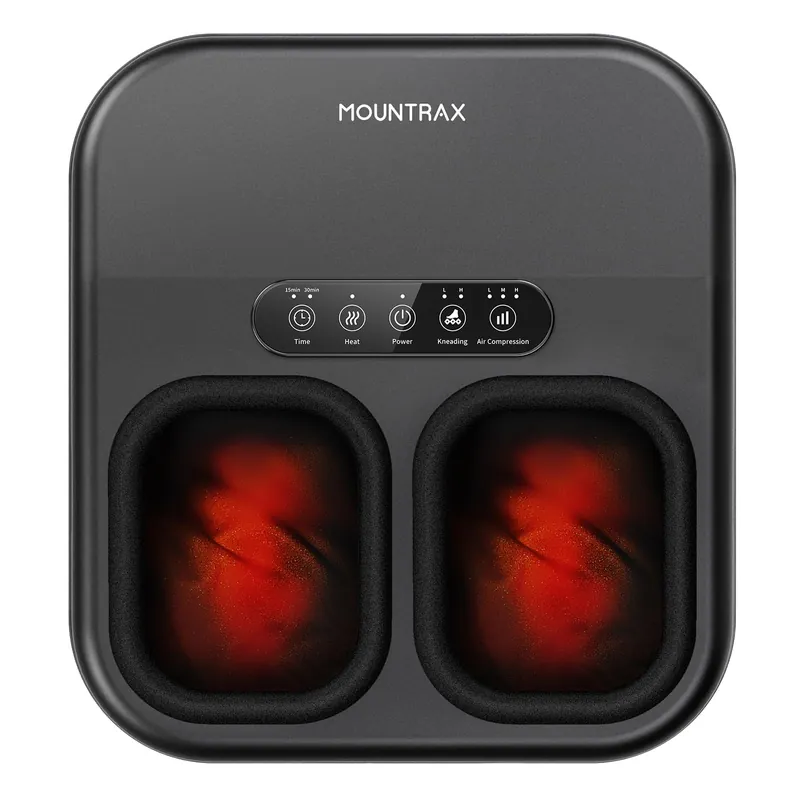 MOUNTRAX Foot Massager with Heating, Compression, Deep Shiatsu Kneading Electric for Plantar Fasciitis, Neuropathy, Improve Circulation and Pain Relief for Father and Mother‘s Day Gifts