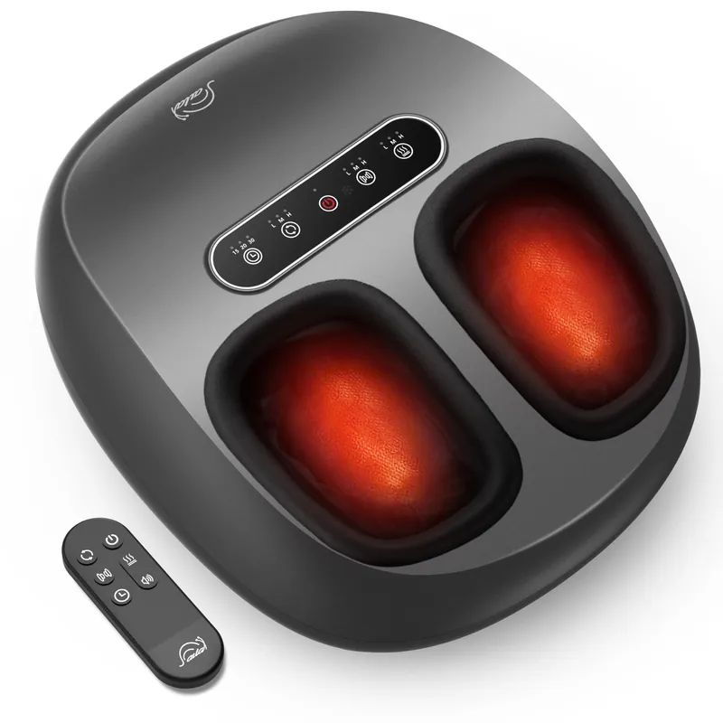 Snailax Larger Size 14" Foot Massager with Heat Compression,Rolling Shiatsu Feet Massager for Plantar Fasciitis Neuropathy,Remote Control Foot Warmer Under Desk Office Home Use Gifts for Men, Women