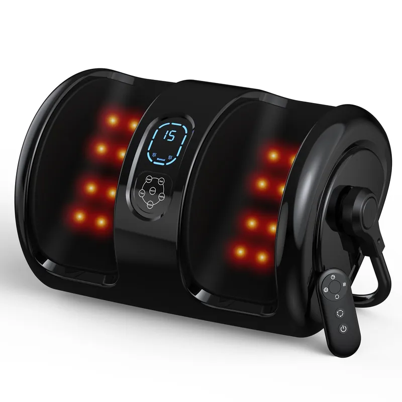 HTM Foot Massager Machine with Heat – Shiatsu Style Foot Relaxer with 3 Speeds and 3 Modes, Versatile Control, Ideal Gift for Men and Women, Perfect for Home and Office Relaxation