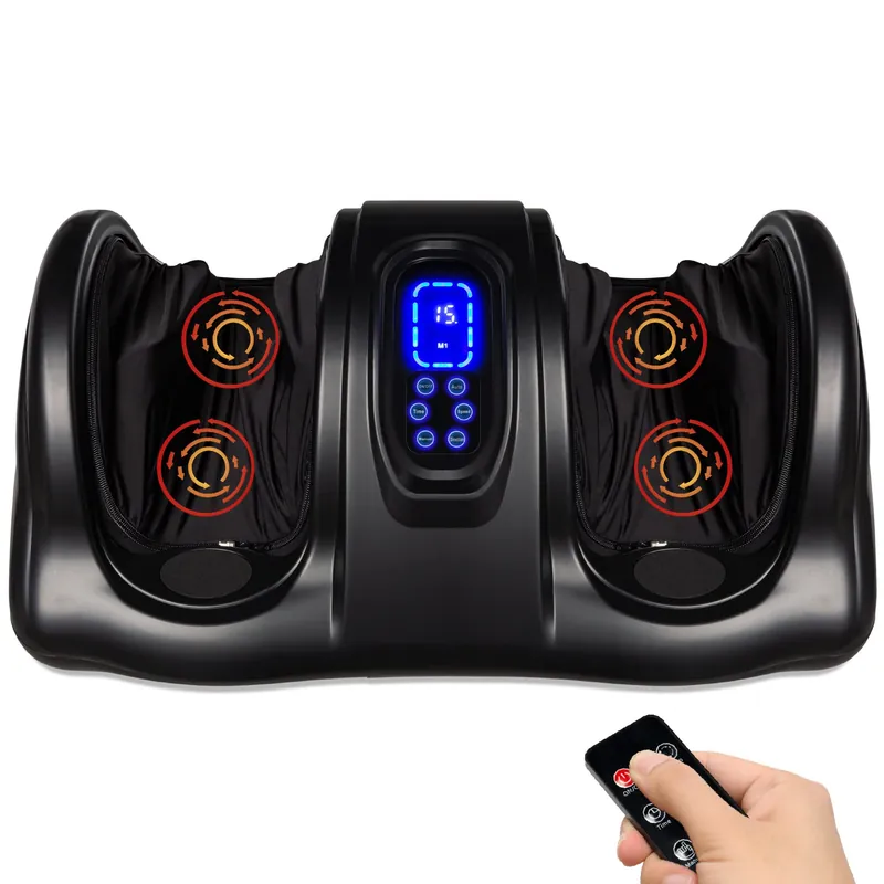 Best Choice Products Shiatsu Foot Massager for Pain Relief, Plantar Fasciitis, Neuropathy, Blood Circulation, Remote Control w/Compact Design - Black