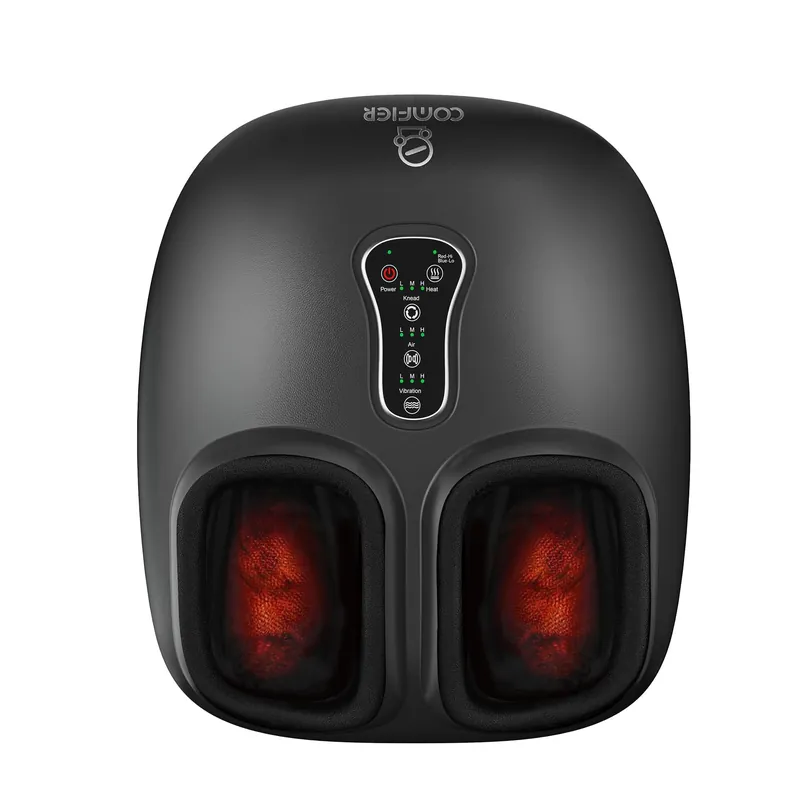 COMFIER Shiatsu Foot Massager with Heat,Vibration,Rolling Compression,FSA Eligible HSA Store,Feet Massager Machine for Plantar Fasciitis,Neuropathy Pain,Mother‘s Day Gifts for Women,Size up to 13“