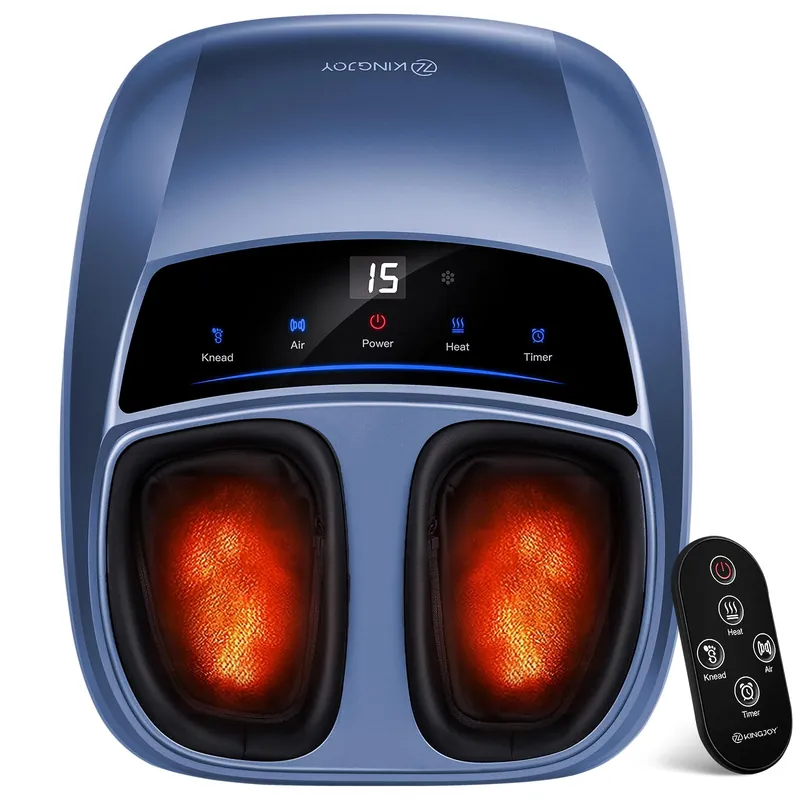KINGJOY Foot Massager with Heat - Professional Shiatsu Deep Kneading for Neuropathy & Plantar Fasciitis Relief 2026 Upgraded Model