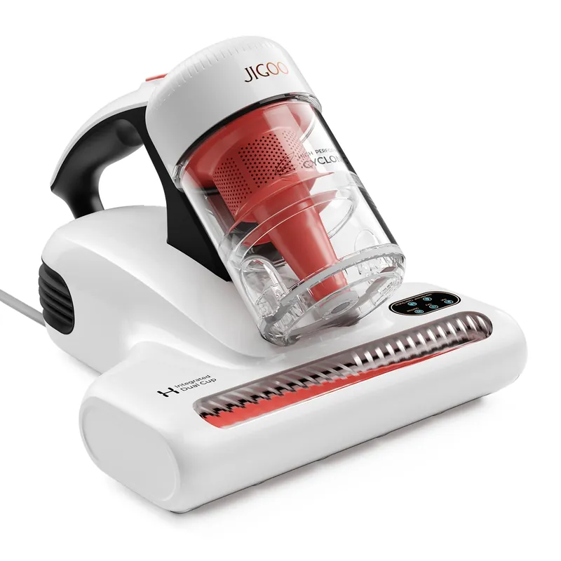 JIGOO J200 Improve Sleep Mattress Vacuum Cleaner Uv Sanitizing, Deep Cleaning Bed Vacuum Non-Destructive Fabrics, 99.9% Effective Filtration for Allergy Sufferers