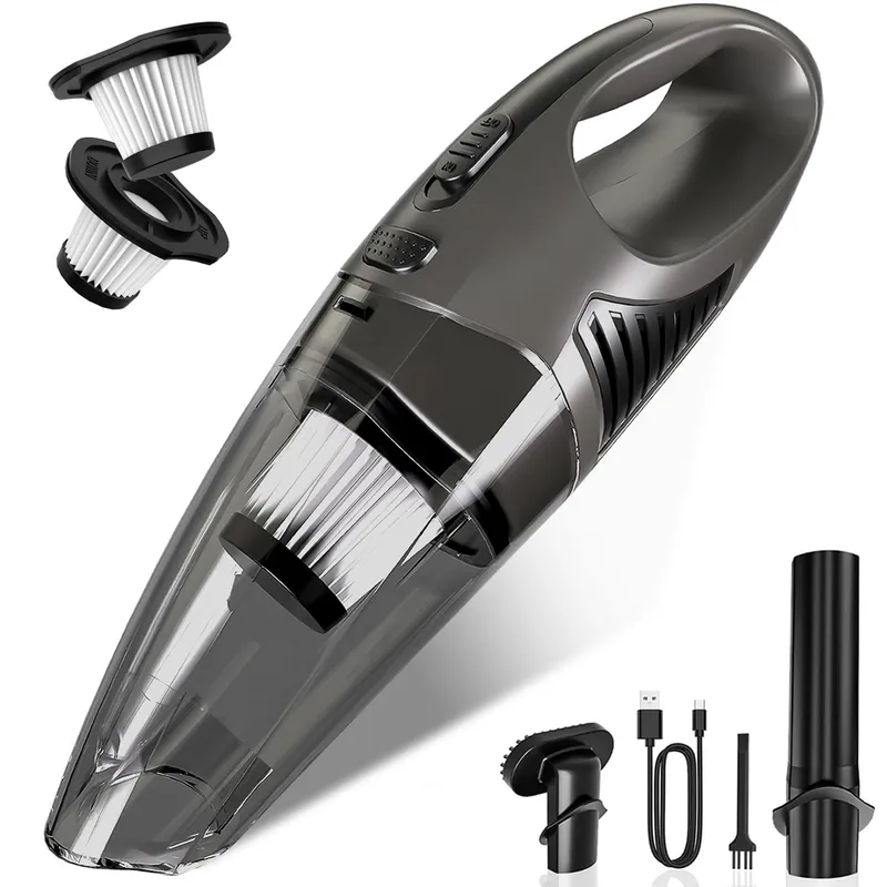 Jeagfen Handheld Vacuum Cordless, 11KPA Strong Suction & 25 Mins Runtime Brushless Motor, Rechargeable Car Vacuum Cleaner with 2 HEPA Filter/Multi-Accessories/Lightweight, for Home/Car/Office Cleaning