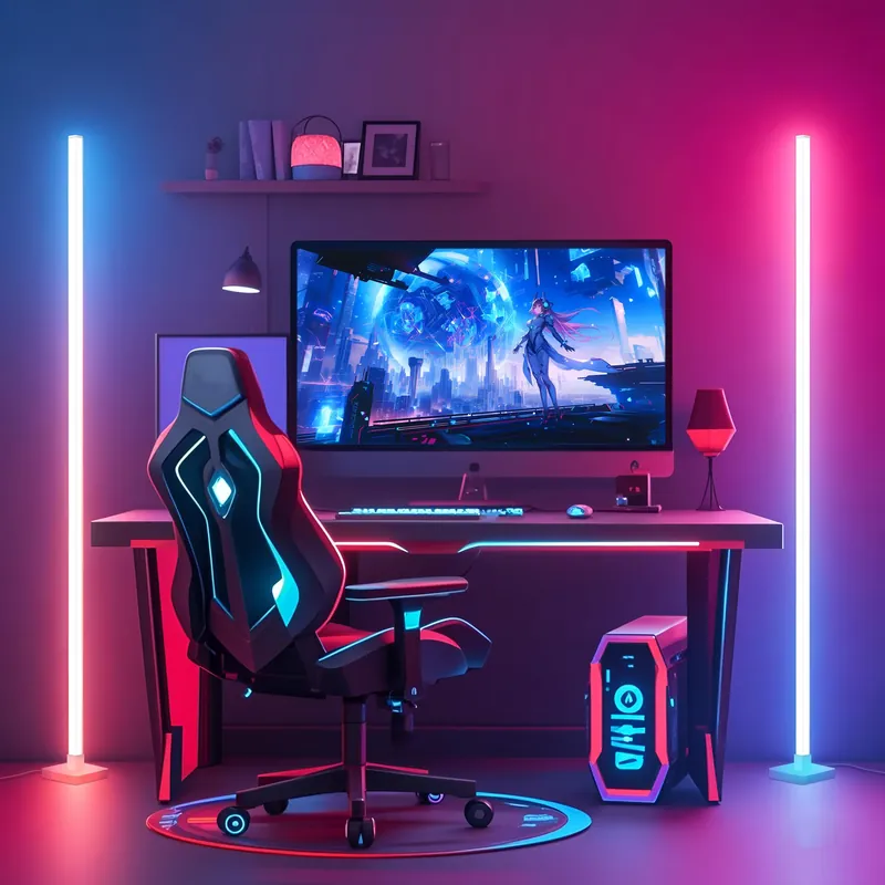 Flupuro 2 Pack ICRGB Corner Floor Lamp, DIY Floor Lamp with Music Sync and 16 Million Colors, Color Changing Standing Floor LED Lights for Bedroom Living Room Decor, Ambient Mood Lighting Gaming