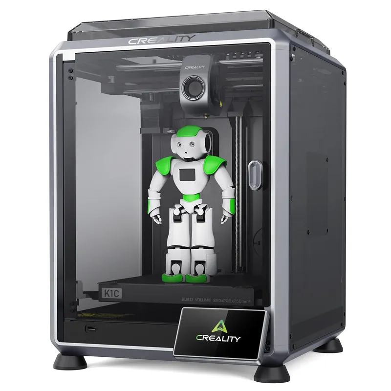 Creality K1C 3D Printer, 600mm/s Fast Speed Auto Leveling 3D Printers with AI Camera for 300°C Printing, Switchable Silent Mode Reliable Carbon Fiber 3D Printing 220 * 220 * 250mm