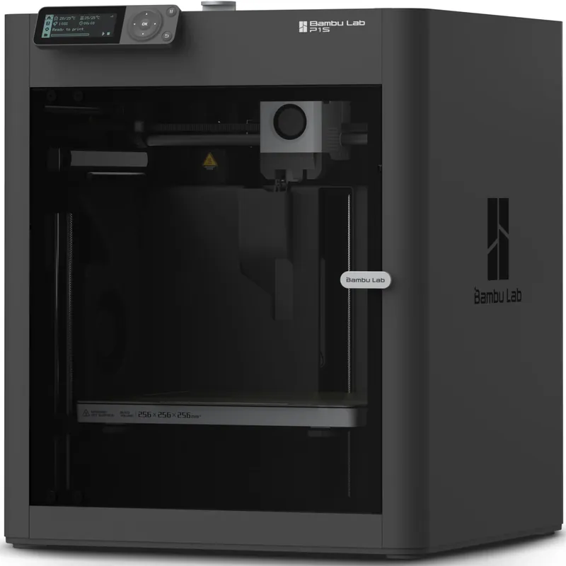 Bambu Lab P1S 3D PrBambu Lab P1S 3D Printer, Fully Enclosedinter, Fully Enclosed, Support Up to 16 Colors/Multi Materials, 500mm/s Fast Printing & High Precision, CoreXY & Auto Bed Leveling, Ready-to-Use FDM 3D Printers Large Print Size