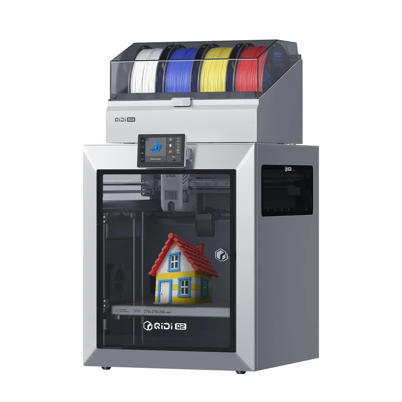 QIDI Q2 Combo 3D Printer, Enclosed FDM with 65℃ Heated Chamber,