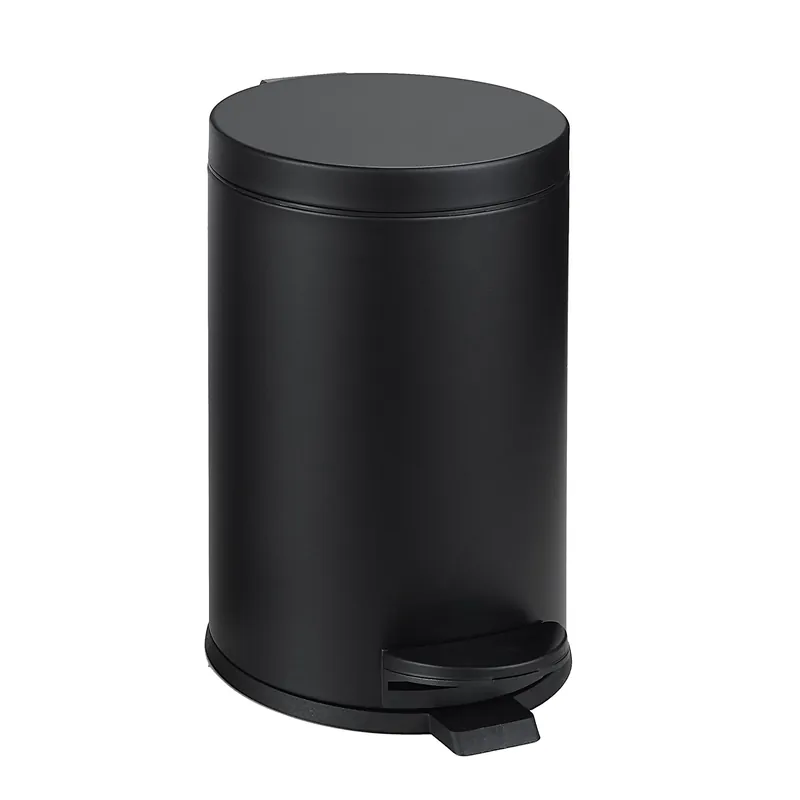 SunnyPoint 4.5 Liter(1.2 Gallon) Small Round Trash Can with Plastic Inner Bucket; Bathroom