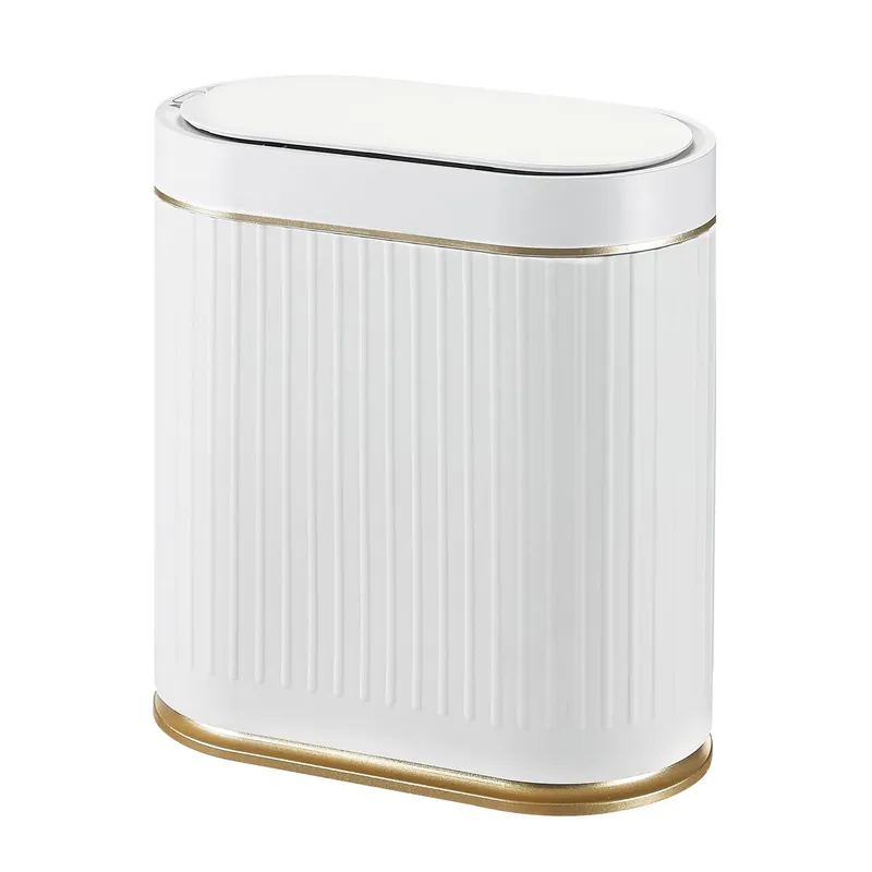 Bathroom Trash Can with Lid Automatic 2 Gallon Motion Sensor Garbage Bin, 7.5 Liter Smart Trash Bin Bathroom Decor