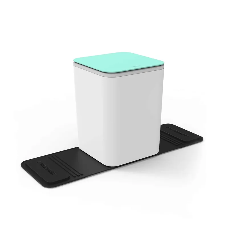 Mini Car Trash Can with Press Lid, Leakproof One-Piece Design