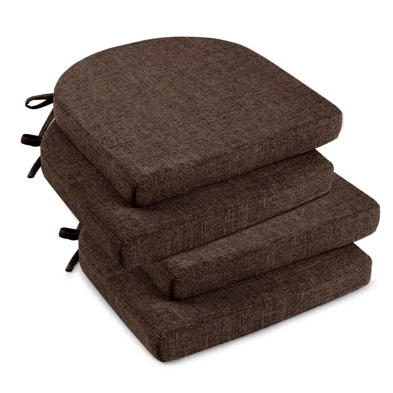 downluxe Indoor Chair Cushions for Dining Chairs, Soft and Comfortable Textured Foam Kitchen Chair Pads