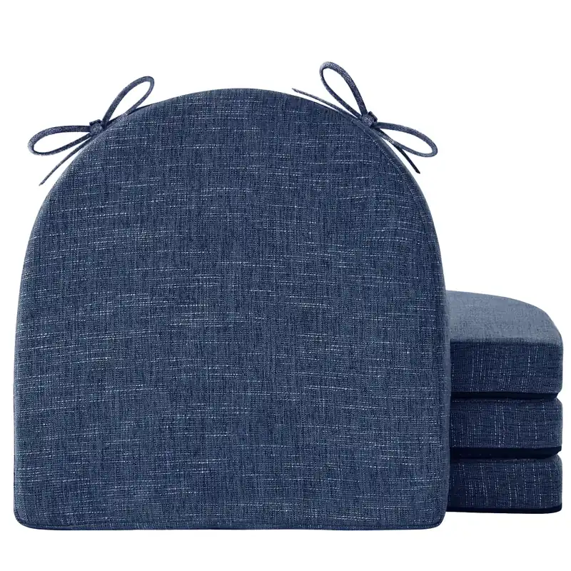 IPYNBAP Chair Cushions for Dining Chairs with Ties and Removable Cover, Dining Kitchen Chair Pads with Non-Slip Bottom