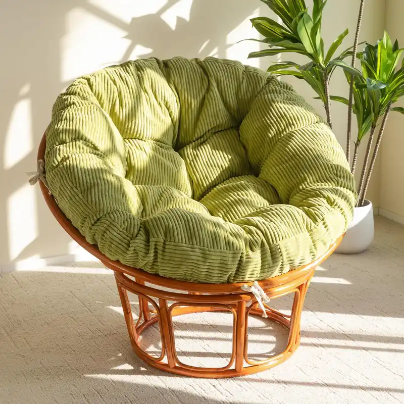 HIGOGOGO Papasan Chair Cushion with Corduroy Cover (Without Chair