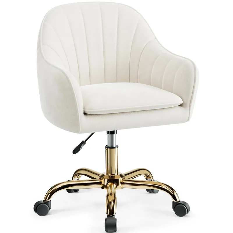 Vanity Chair with Wheels, Comfy Home Office Desk Chairs