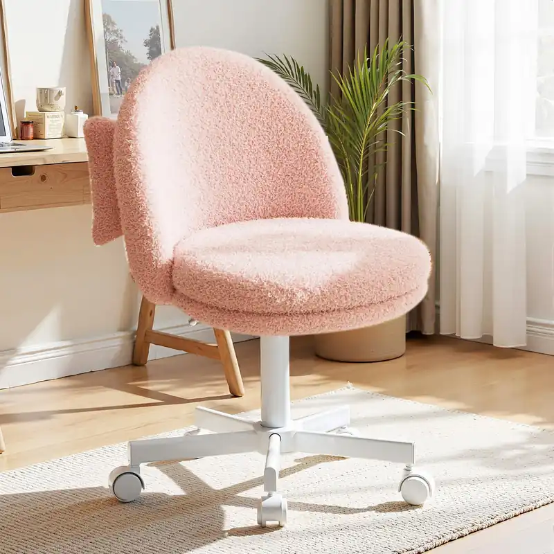 Velvet Tall Office Chair with Wheels Vanity Chairs with Back