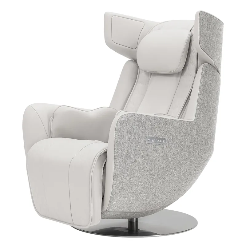 Nouhaus Orbit Heated Massage Chair,Full Body Massaging Zero-Gravity Leisure Recliner with Low-Noise 3D Massage and Dual Sound Systems Modern Massage Chairs (Elder White)