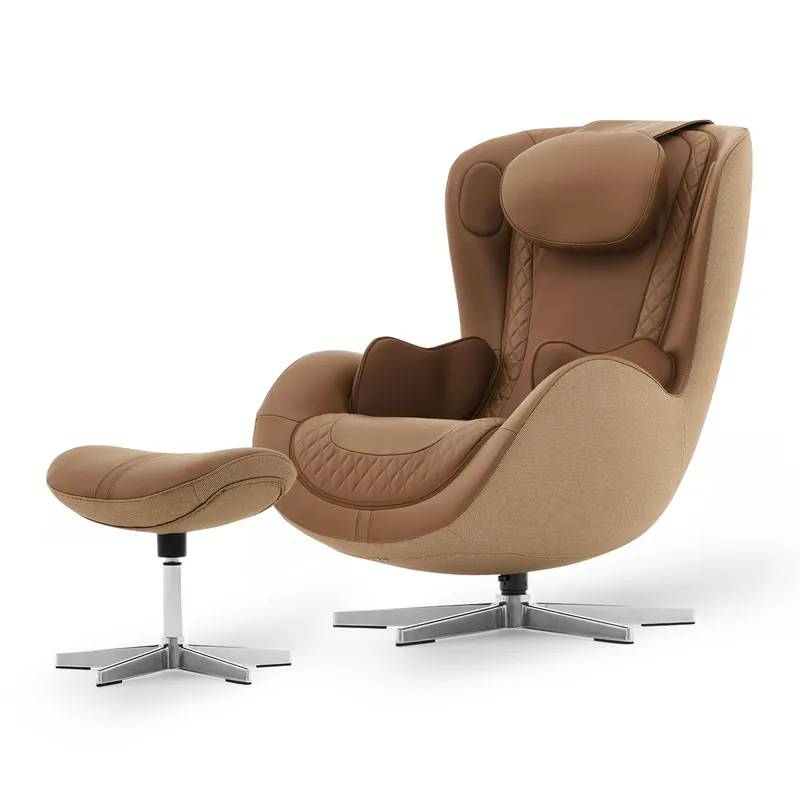 Nouhaus NOU Campo Heated Massage Chair,Full Body Massaging Zero-Gravity Leisure Recliner with Low-Noise 3D Massage and Dual Sound Systems Modern Massage Chairs (Dark Caramel)
