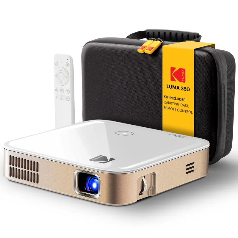 Kodak Luma 350 Smart Portable Projector – Rechargeable Wi-Fi Video Projector with Android OS, Screen Mirroring, Remote Control & Luma App, Includes Carrying Case