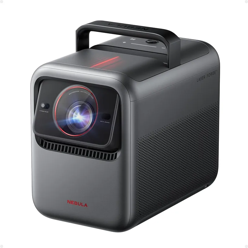 NEBULA X1 Triple Laser 4K Projector, Nebulamaster, 3500 ANSI Lumens, 56000 1 Contrast, 40W Stereo Sound, 0.9-1.5 Optical Zoom, Smart AI, Dolby Vision, 300" Screen, Built-In Micro Gimbal, GTV, Portable