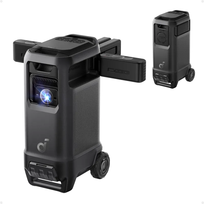 soundcore Nebula X1 Pro Triple Laser 4K Home&Outdoor Projector, 3500 ANSI Lumen Mobile Theater, 7.1.4 Spatial Sound, Official Dolby Atmos, Optical Zoom, 56000 1 Contrast, Intelligent Setup, Office Use