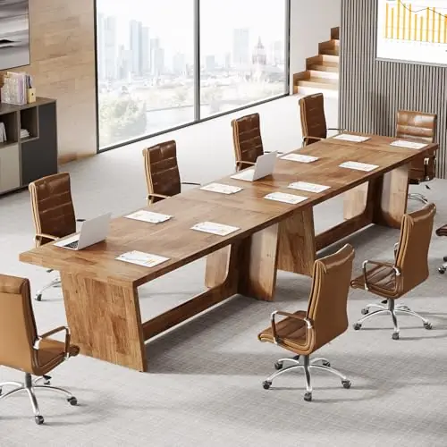 Tribesigns 12FT Conference Table, Modern Meeting Seminar Table for 12-14 Person