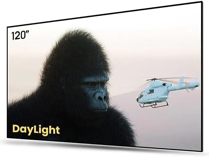 AWOL VISION 120" UST Projector Screen for Bright Day Light Using, 85% Ambient Light Rejecting (ALR) Fresnel Projector Screen for Ultra Short Throw Projector, Fixed Frame, Active 3D