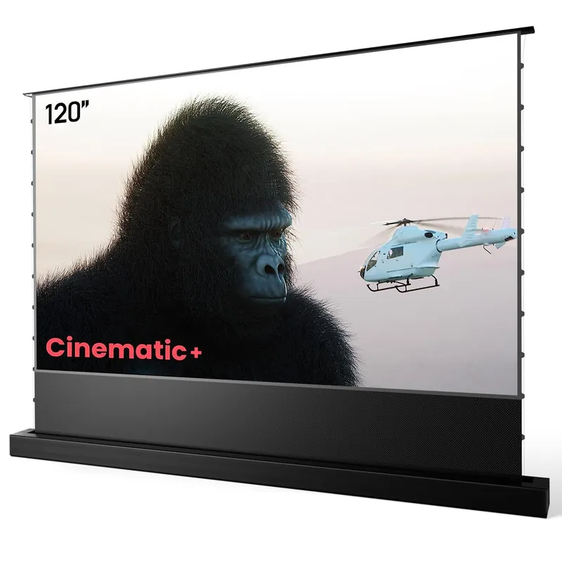 AWOL VISION 120" Motorized ALR Floor Rising Projector Screen for Ultra Short Throw Projector, Projector Screen for Home Theater, 4K/8K Ultra HD, 95% Ambient Light Rejecting,ALR-F220C