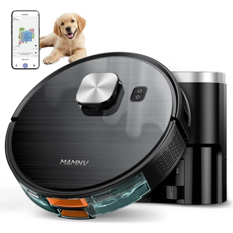 MAMNV Robot Vacuum and Mop, 11500 Pa Suction, 3-in-1 Robotic Vacuum with Smart LiDAR Navigation, 90 Day Self-Emptying,160 Min Runtime,App/Alexa/Voice Control, Ideal for Pet Hair, Carpet & Hard Floor