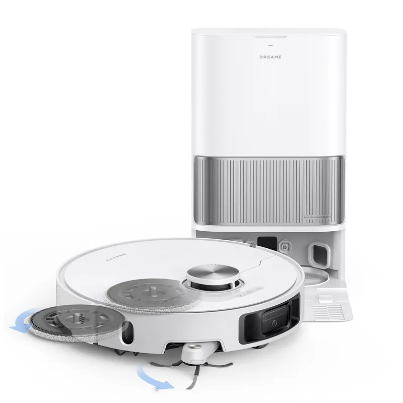 DREAME L40s Ultra Robot Vacuum and Mop, 19,000Pa Suction, Auto-Empty, Mop Self-Cleaning, 100% Detangling DuoBrush, Extending Mops and Side Brush, 1.57in Obstacle Clearing, App & Voice Control (White)