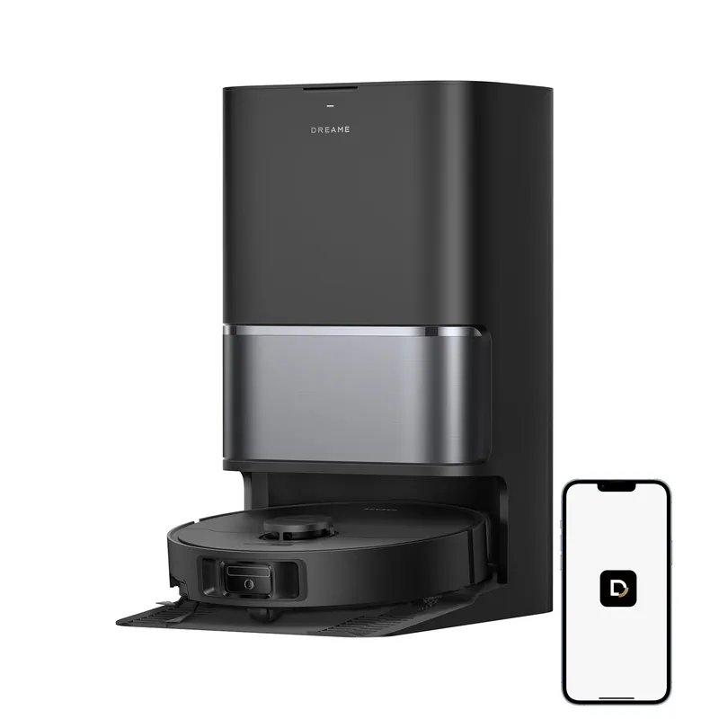 DREAME L40 Ultra Gen 2 Robot Vacuum and Mop with 25,000Pa Suction, Extendable Side Brush and Mop, All-in-One Self-Emptying & Cleaning Dock, Voice & App Control, Black