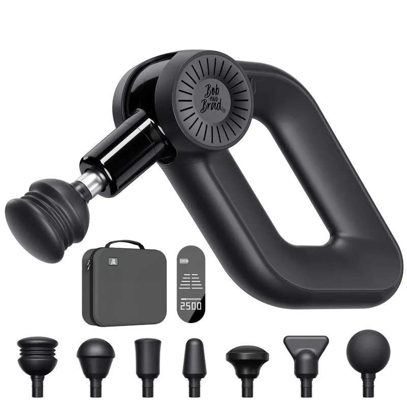 BOB AND BRAD D6 Pro Massage Gun Deep Tissue Percussion with 16mm Amplitude 85lbs Stall Force, FSA Eligible & HSA Approved Professional Muscle Massager for Athletes, Quiet Electric Back Massager
