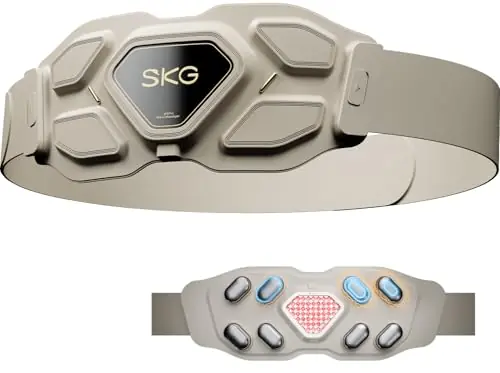 SKG Lower Back Massager for Pain Relief Deep Tissue Christmas Gifts for Men Women Adjustable Cordless Heating Pad Infrared Vibrating Back Massager Gifts for Dad Mom Grandpa