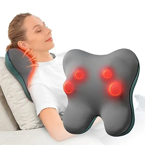 BOB AND BRAD Back Massager with Heat FSA Eligible/HSA Eligible, EZBack Corded Back Massager for Pain Relief Deep Tissue, Shiatsu Back and Neck Massage Pillow, Soothing Full-Body Relief for Women Men