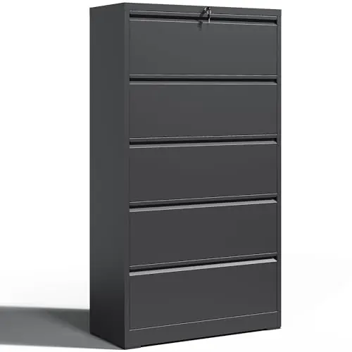 File Cabinet with Lock,Heavy Duty Large Metal Filing Cabinet Home Office Horizontal File Cabinets Wide Steel Cabinet