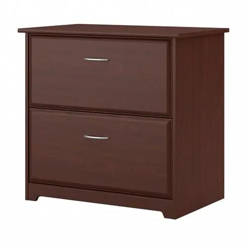 Bush Home Cabot 2 Drawer Lateral File Cabinet in Harvest Cherry, Home Office Chest for Letter