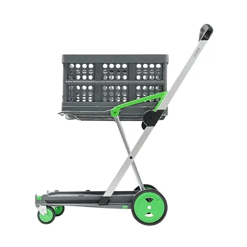 Multi use Functional Collapsible carts Mobile Folding Trolley Shopping cart with Storage Crate