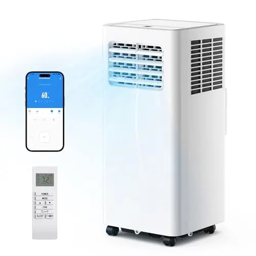 EUHOMY Portable Air Conditioners 12,000 BTU, 5-in-1 Portable AC Unit Up to 550 Sq.Ft. for Bedroom with Cool, Heat, Fan, Dehumidifier, Sleep, AC Units with LED Remote & 24H Timer, Installation Kits