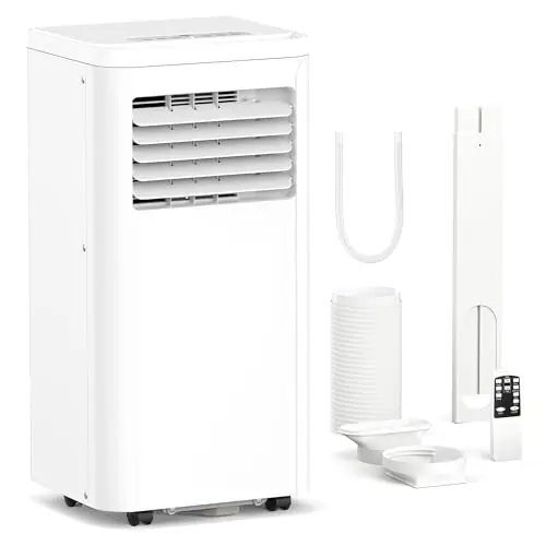 Electactic 8000 BTU Portable Air Conditioners for Rooms up to 450 Sq.Ft, 4 Modes Portable AC Unit with Cool, Dry, Fan and Sleep Modes, Remote and LED Display, Installation Kits for Home, Apartment