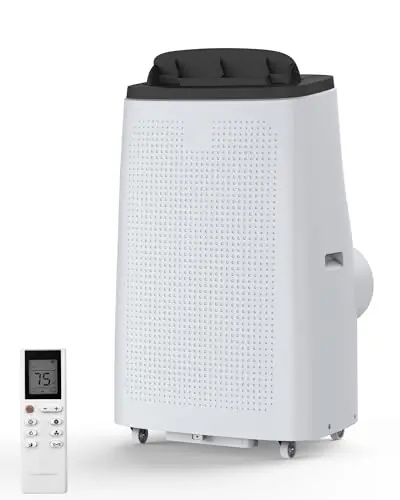 GarveeTech 14,000 BTU (ASHRAE) Portable Air Conditioner for Large Room up to 750 Sq.Ft - 3 in-1 Portable AC Unit, Dehumidifier & Fan, Ultra-Quiet 50dB Sleep Mode & 24H Timer, Bedroom, Office