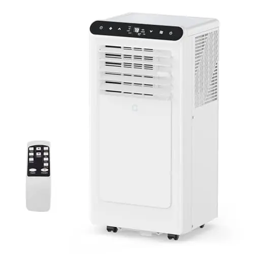 GlowSol 8,000 BTU 3-in-1 Portable Air Conditioner Cools, Fan & Dehumidifies Up to 350 Sq.Ft - Remote, 24H Timer for Home/Office