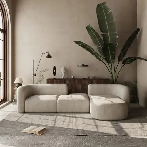 Luxury Modern Tight Curved Back Velvet Sofa, Minimalist Style Comfy Couch for Living Room Apartment